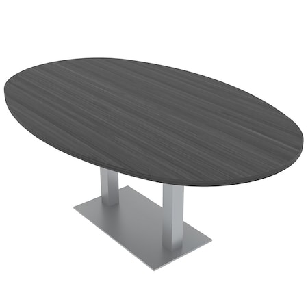 Skutchi Designs 45.25 in W, 71.5 in L, 29 in H, Engineered Wood Top, Grey HAR-BOVL-46X72-DOU-ASIANNIGHT